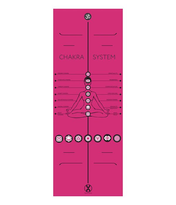七个脉轮粉色瑜伽垫