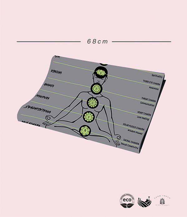 七个脉轮灰色瑜伽垫