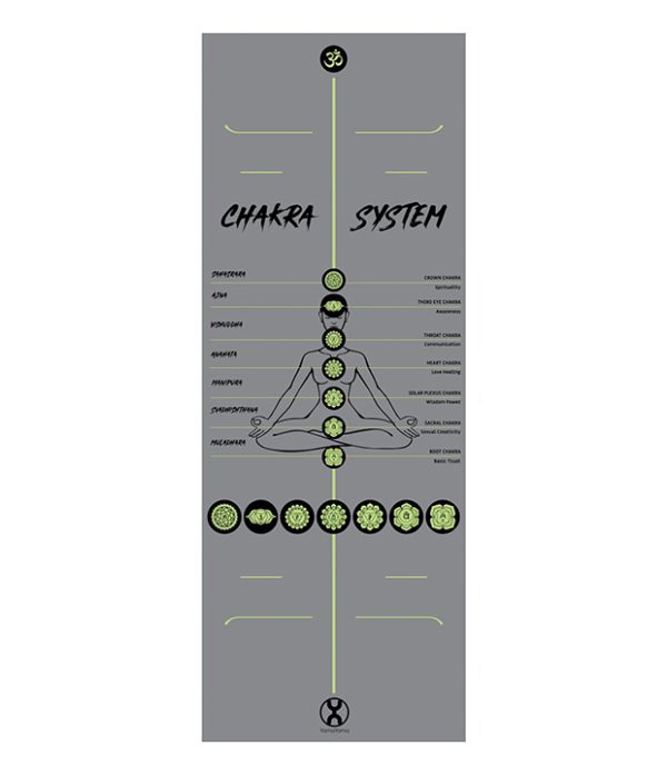 七个脉轮灰色瑜伽垫