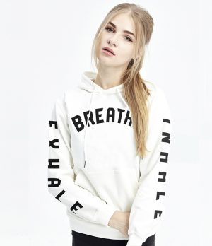 左吸右呼连帽卫衣