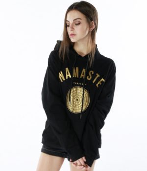 曼陀罗烫金连帽卫衣