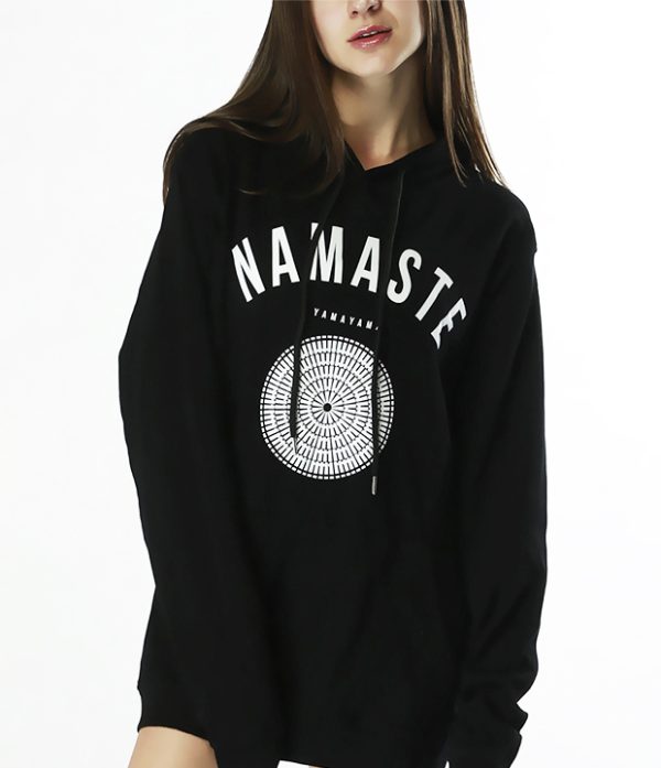 曼陀罗黑色连帽卫衣