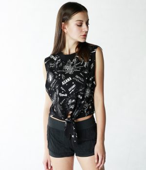 街头涂鸦绑带背心