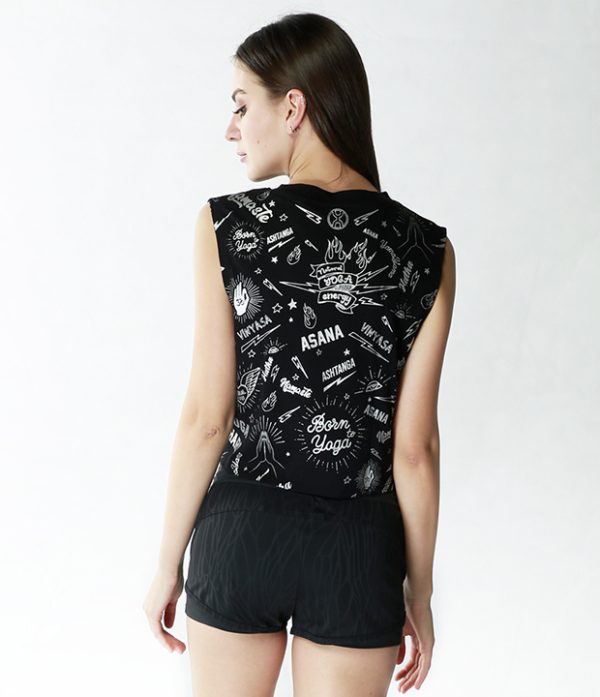 街头涂鸦绑带背心