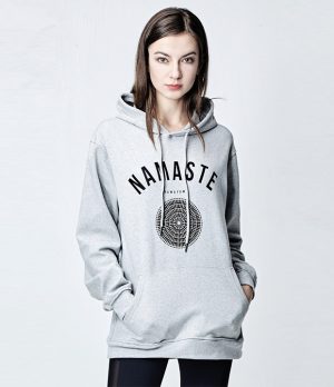 曼陀罗灰色连帽卫衣