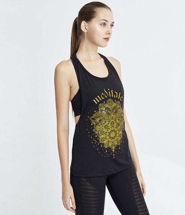 轻霞织裳黑色工字背心