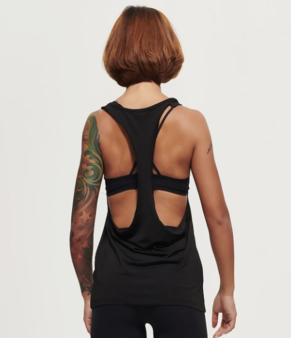 瑜伽让我疯狂兴奋黑色工字背心