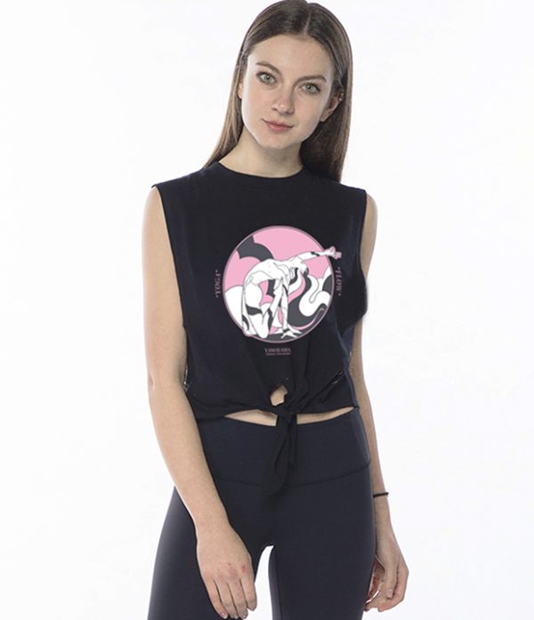 流动的世界绑带背心