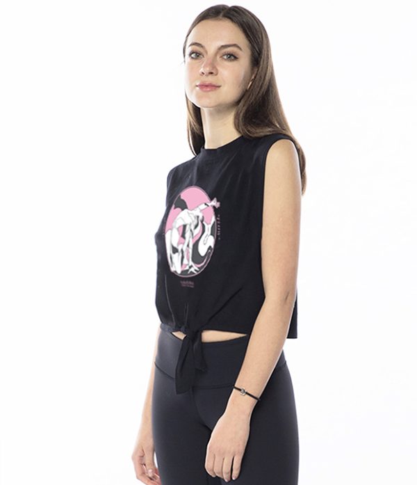 流动的世界绑带背心