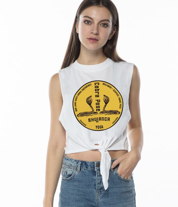 流水渐行绑带背心