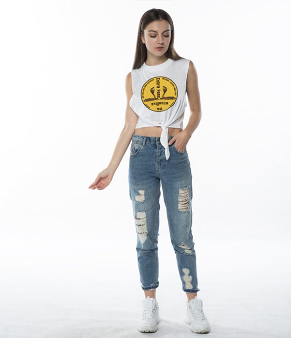 流水渐行绑带背心