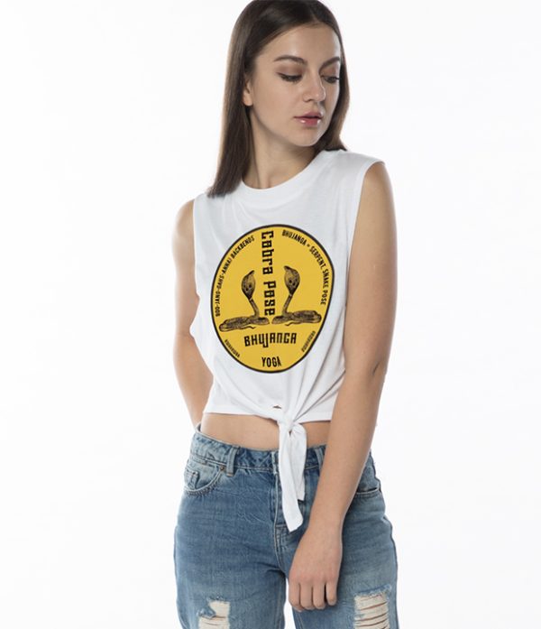 流水渐行绑带背心