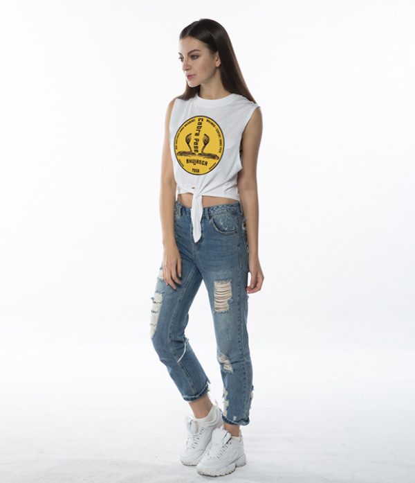 流水渐行绑带背心